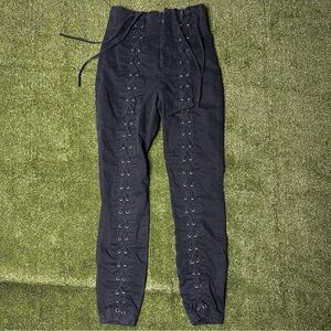 A.L.C. lace up jeans high rise skinny size 2